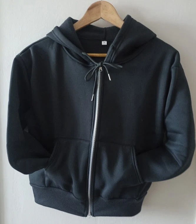 Gilet à capuche zippé noir taille M - Neuf sous emballage